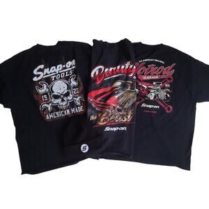 Snap On Tools Apparel Lot 3 T Shirts 1 Beanie XL-XXL Beauty Beast Hotrod Garage